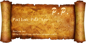 Pallas Péter névjegykártya